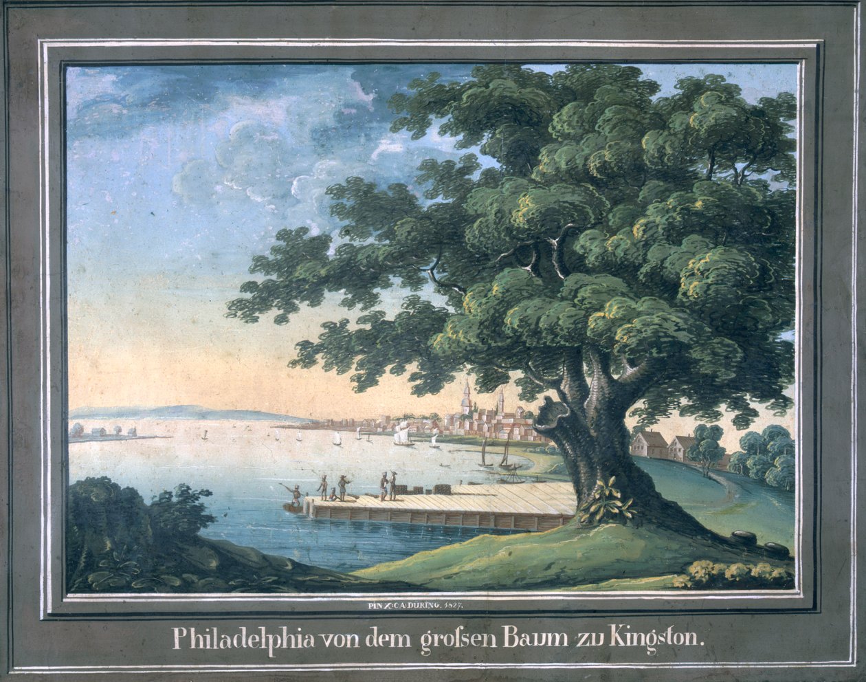 Il Grande Albero di Kingston con una Vista di Filadelfia sullo Sfondo da C.A. During