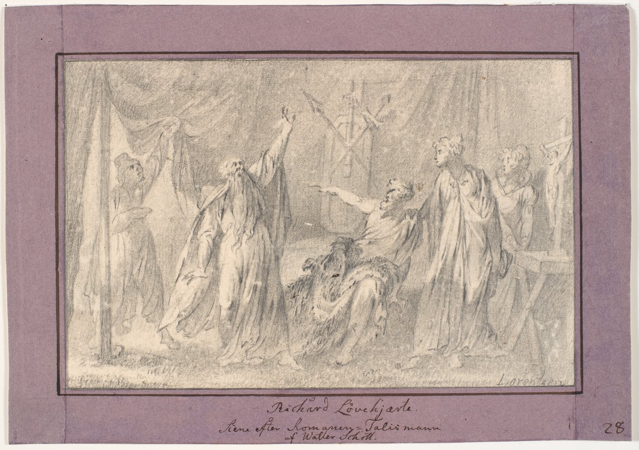 Riccardo Cuor di Leone. Scena dal romanzo "Il Talismano" (1825) di Walter Scott da C.A. Lorentzen