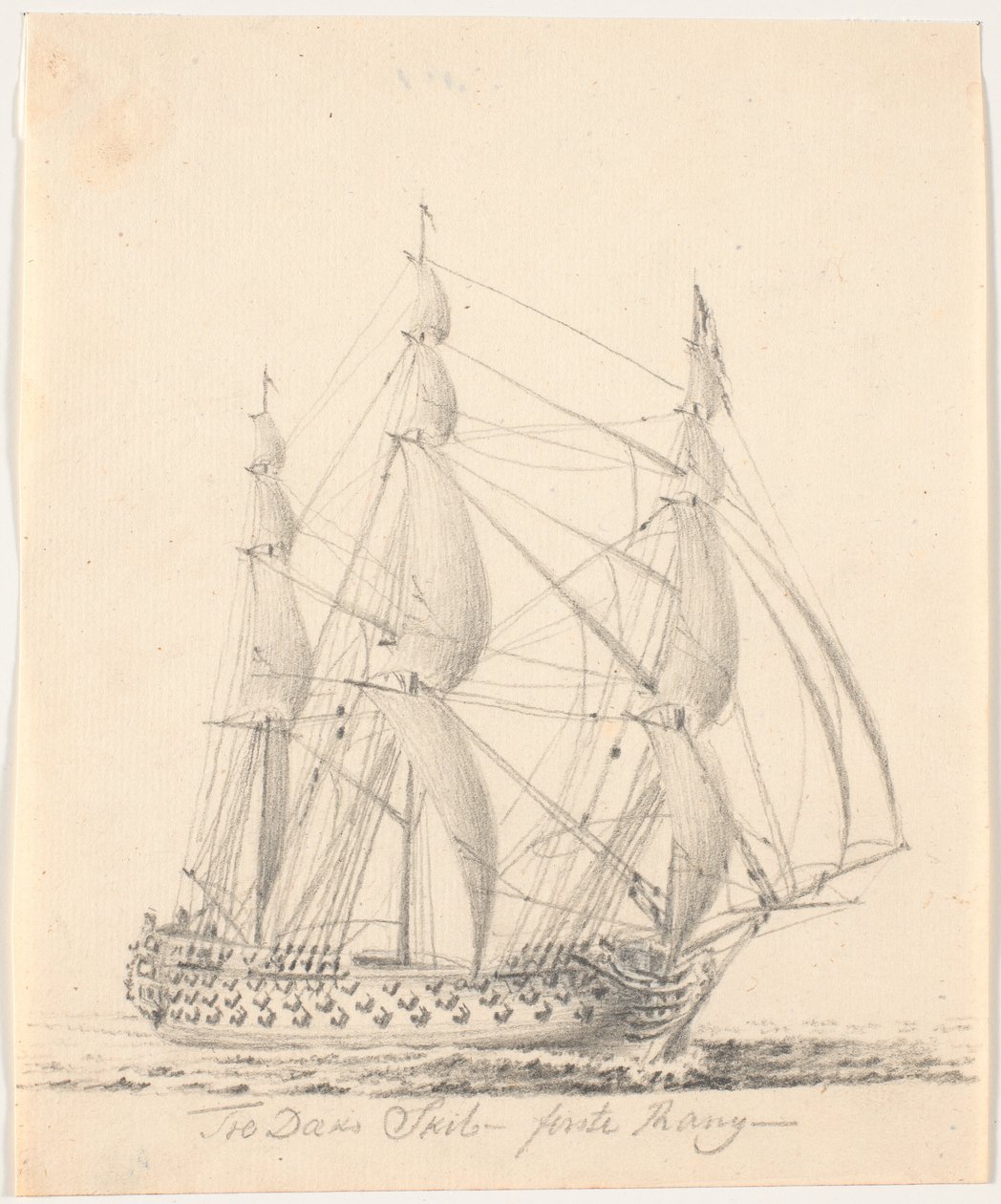 Nave a tre ponti - primo rango - da C.A. Lorentzen