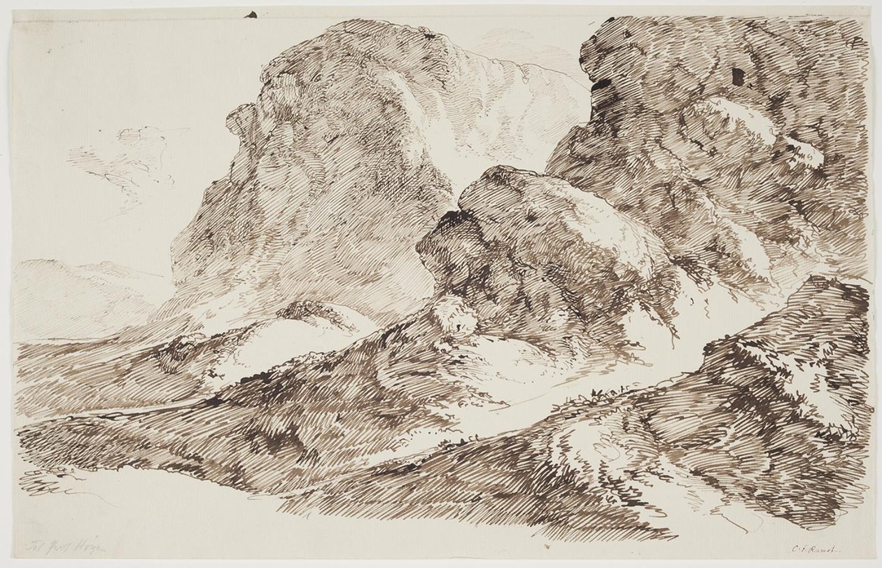 Paesaggio montano da C.F. von Rumohr