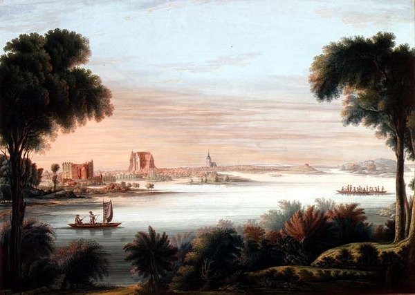 Veduta di Schwerin, sera da C.H. Nipperdey