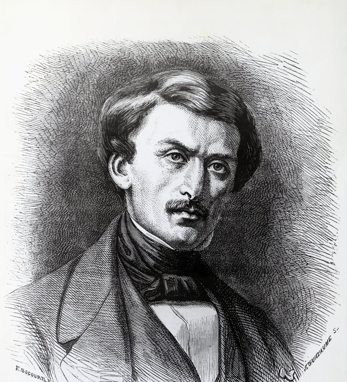 Ritratto di Paul-Emile Botta (1802-1870), archeologo francese di origine italiana, incisione da J.B. and Brown J. Rowbotham