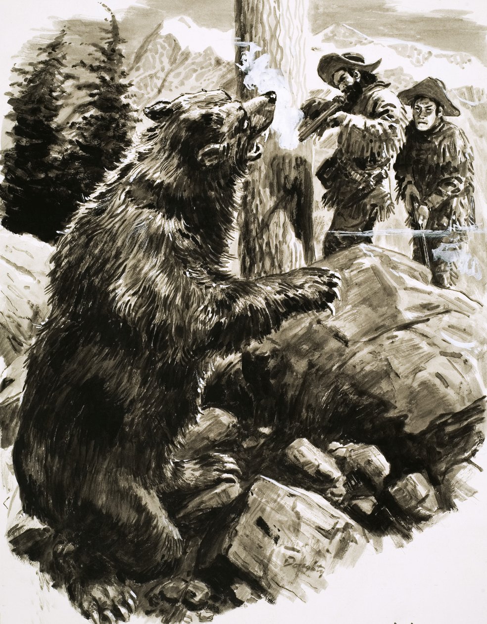 Orso grizzly americano abbattuto dai trapper da C.L. Doughty