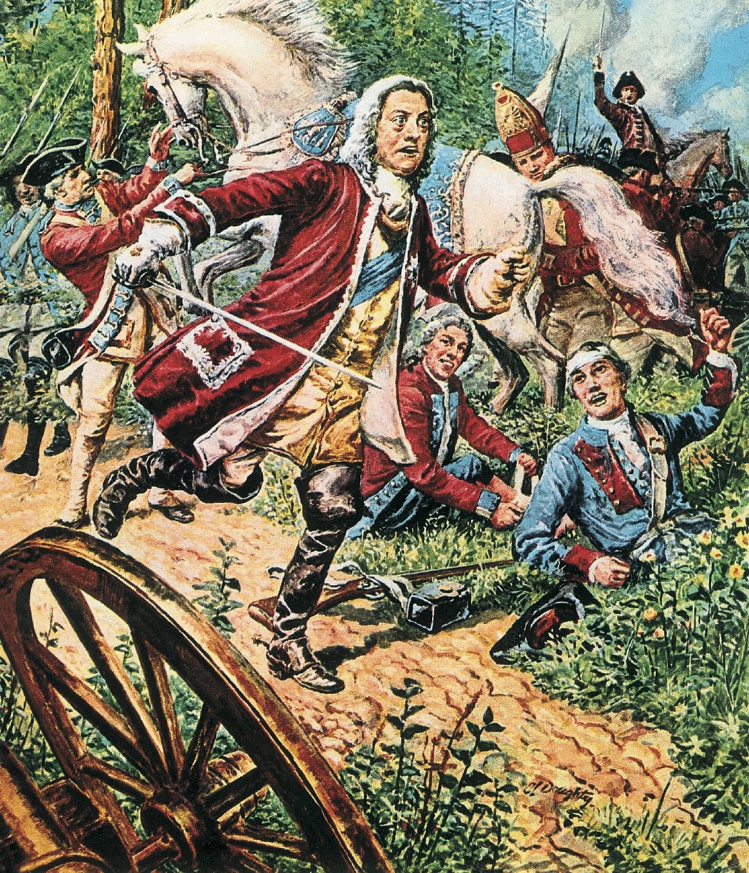Giorgio II alla battaglia di Dettingen da C.L. Doughty