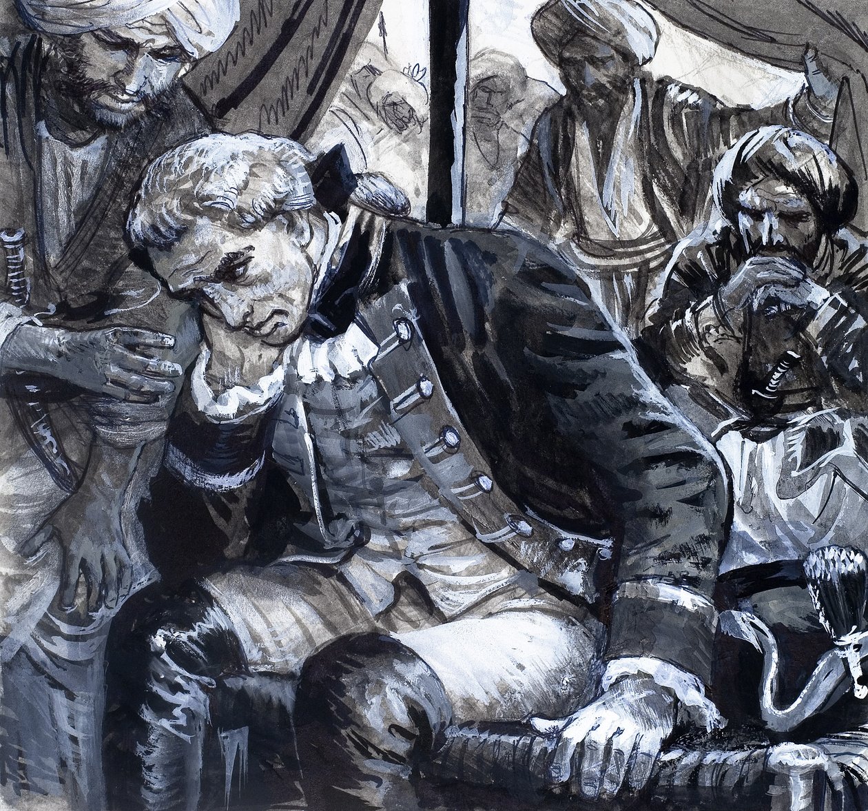 Giganti tra gli uomini, il mercenario patriota (gouache su carta) da C.L. Doughty