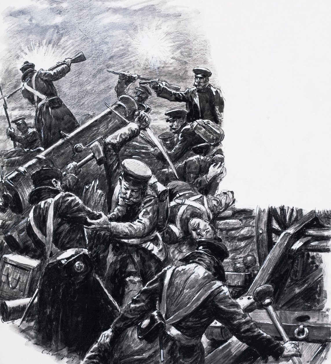 La battaglia di Inkermann, la Carica delle Guardie da C.L. Doughty
