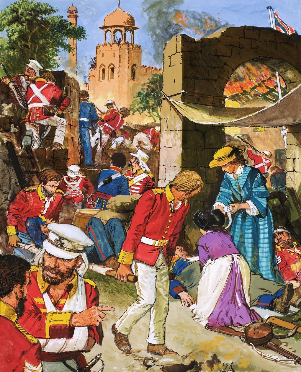 La situazione per le forze britanniche a Cownpore peggiorava di giorno in giorno. da C.L. Doughty