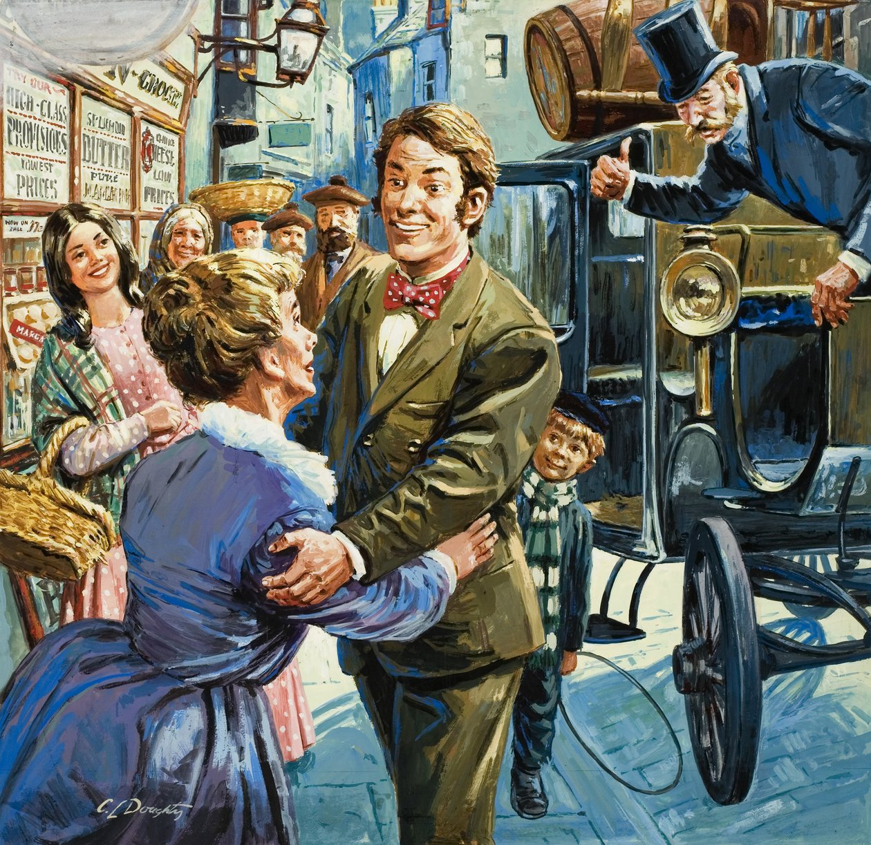 Thomas Lipton, fondatore della Grocery Business (gouache su carta) da C.L. Doughty