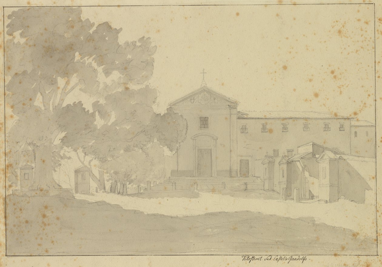 Monastero dei cappuccini presso Castel Gandolfo a sud-est di Roma da Christoffer Wilhelm Eckersberg