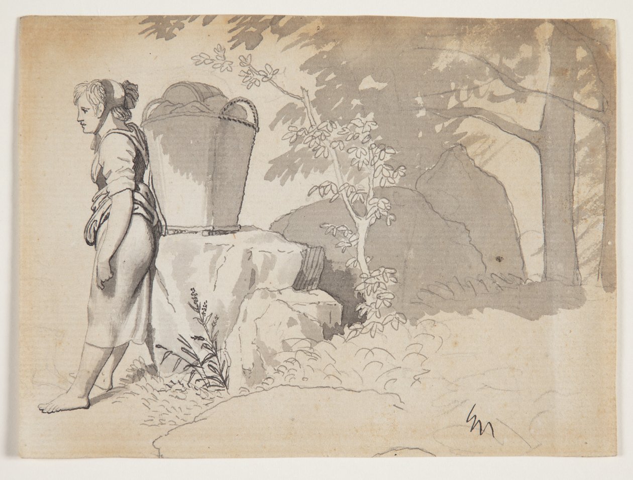 Una contadina si riposa da Christoffer Wilhelm Eckersberg