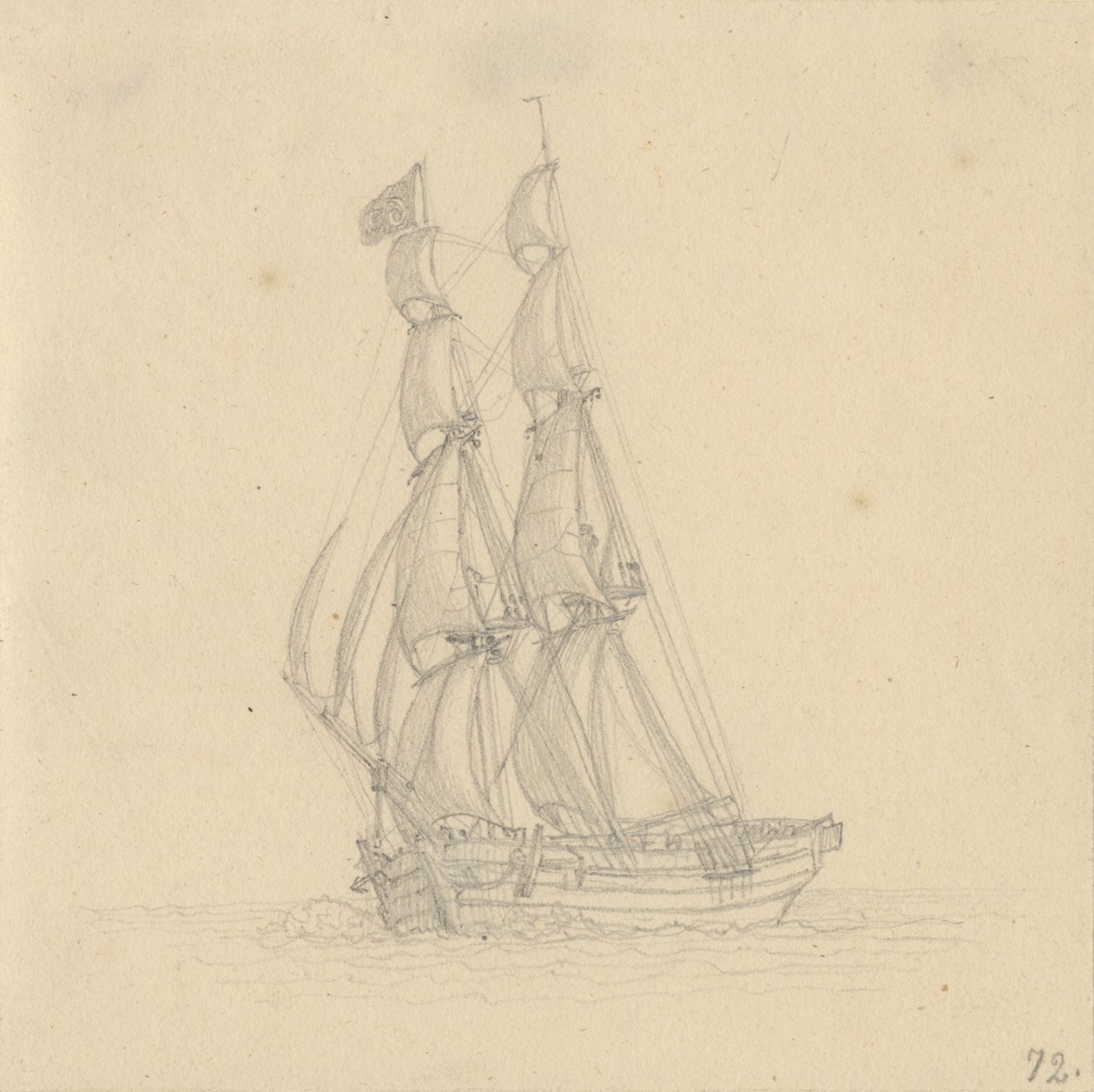 En brig da Christoffer Wilhelm Eckersberg