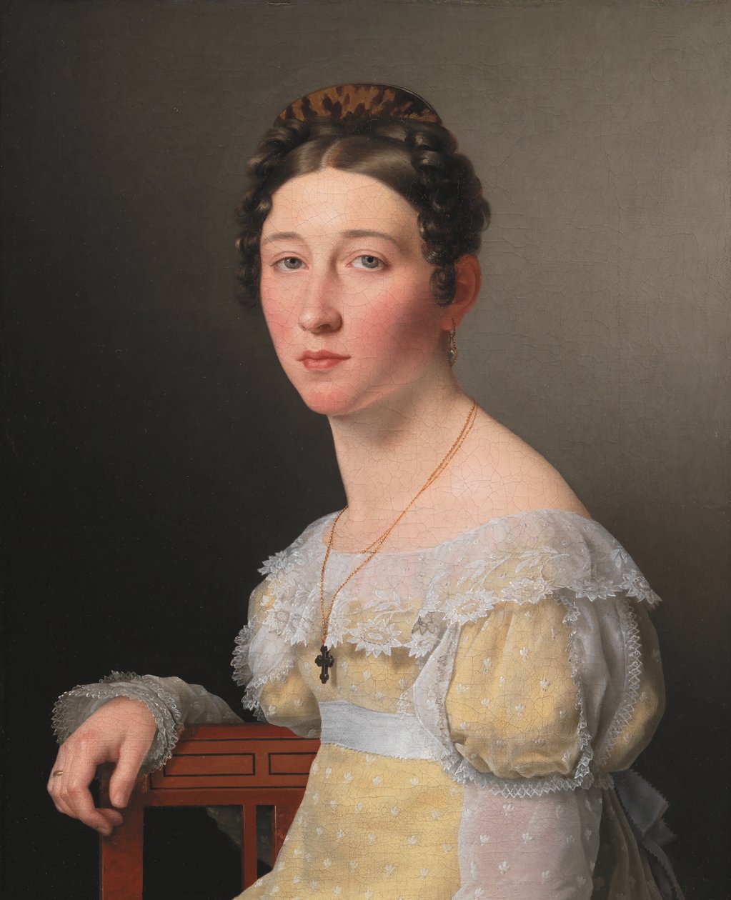 Ritratto di Emilie Henriette Massmann, fidanzata di Frederik Wilhelm Caspar von Benzon da Christoffer Wilhelm Eckersberg