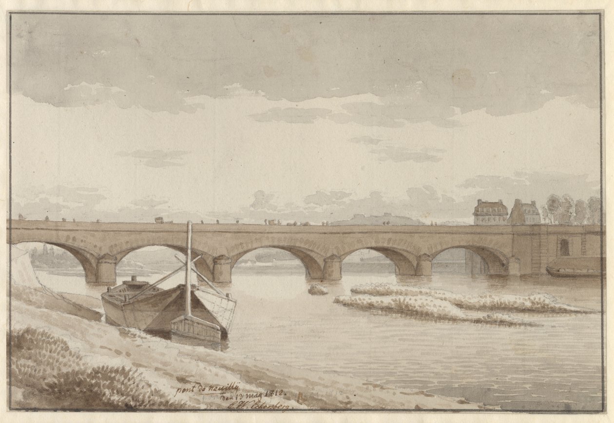 Il ponte della Senna a Neuilly, Parigi, 13 maggio 1812 da Christoffer Wilhelm Eckersberg
