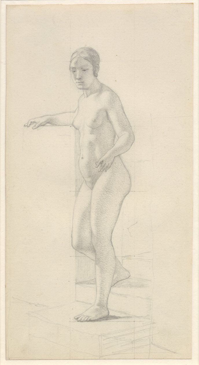 Modella femminile in piedi da Christoffer Wilhelm Eckersberg