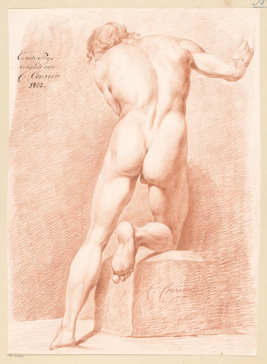 Nudo maschile in piedi, visto di schiena (1º premio 1802) da C. Courier