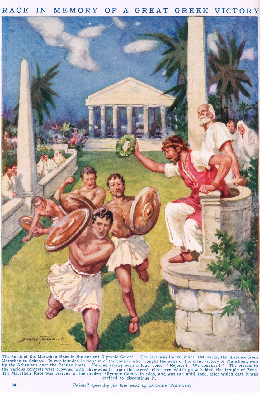 La Maratona: Gara in Memoria di una Grande Vittoria Greca, illustrazione da 