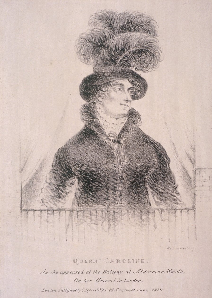 Carolina, consorte di Giorgio IV, 1820 da C Dyer