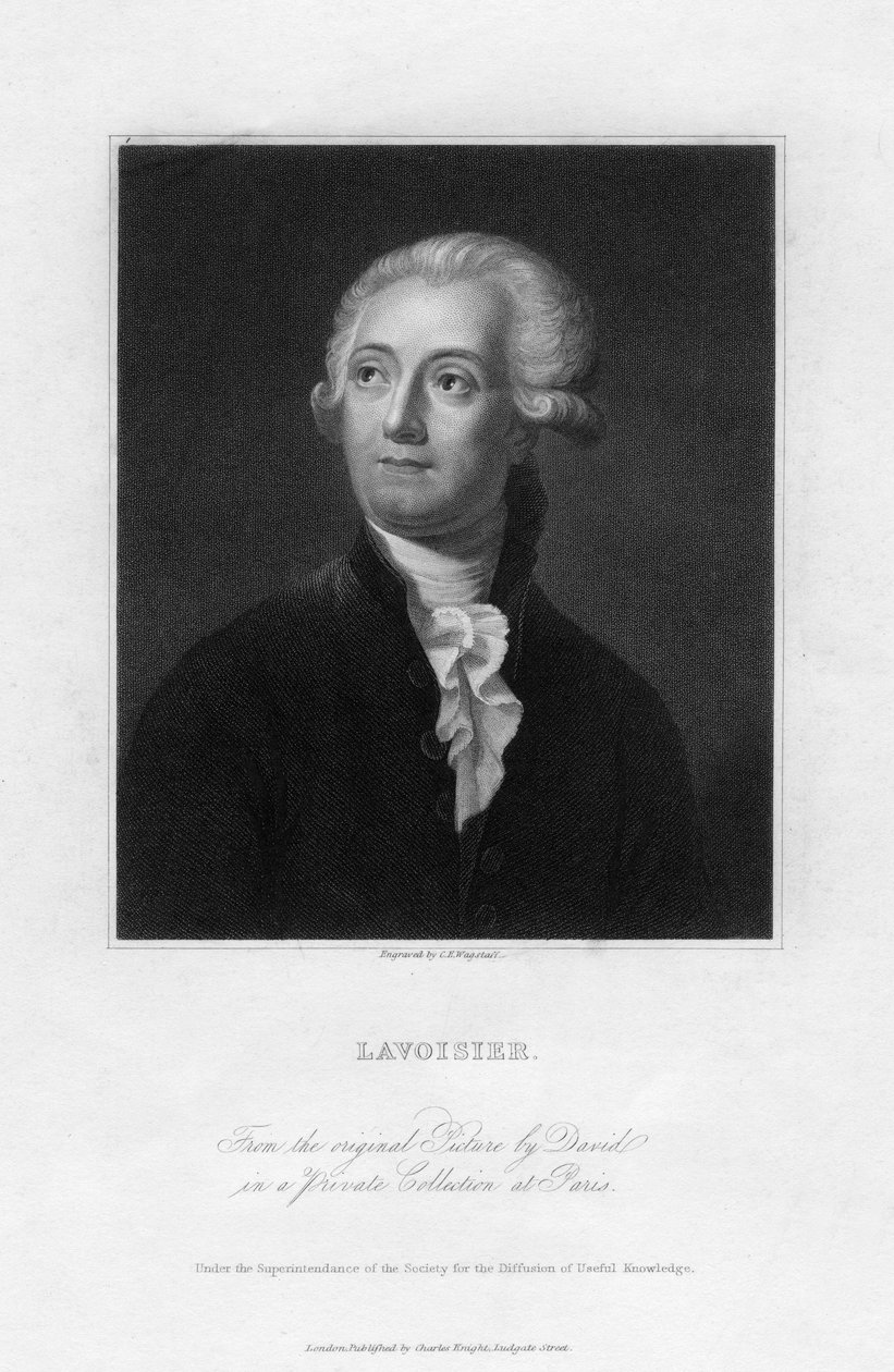 Antoine Lavoisier, chimico francese del XVIII secolo da C. E. Wagstaff
