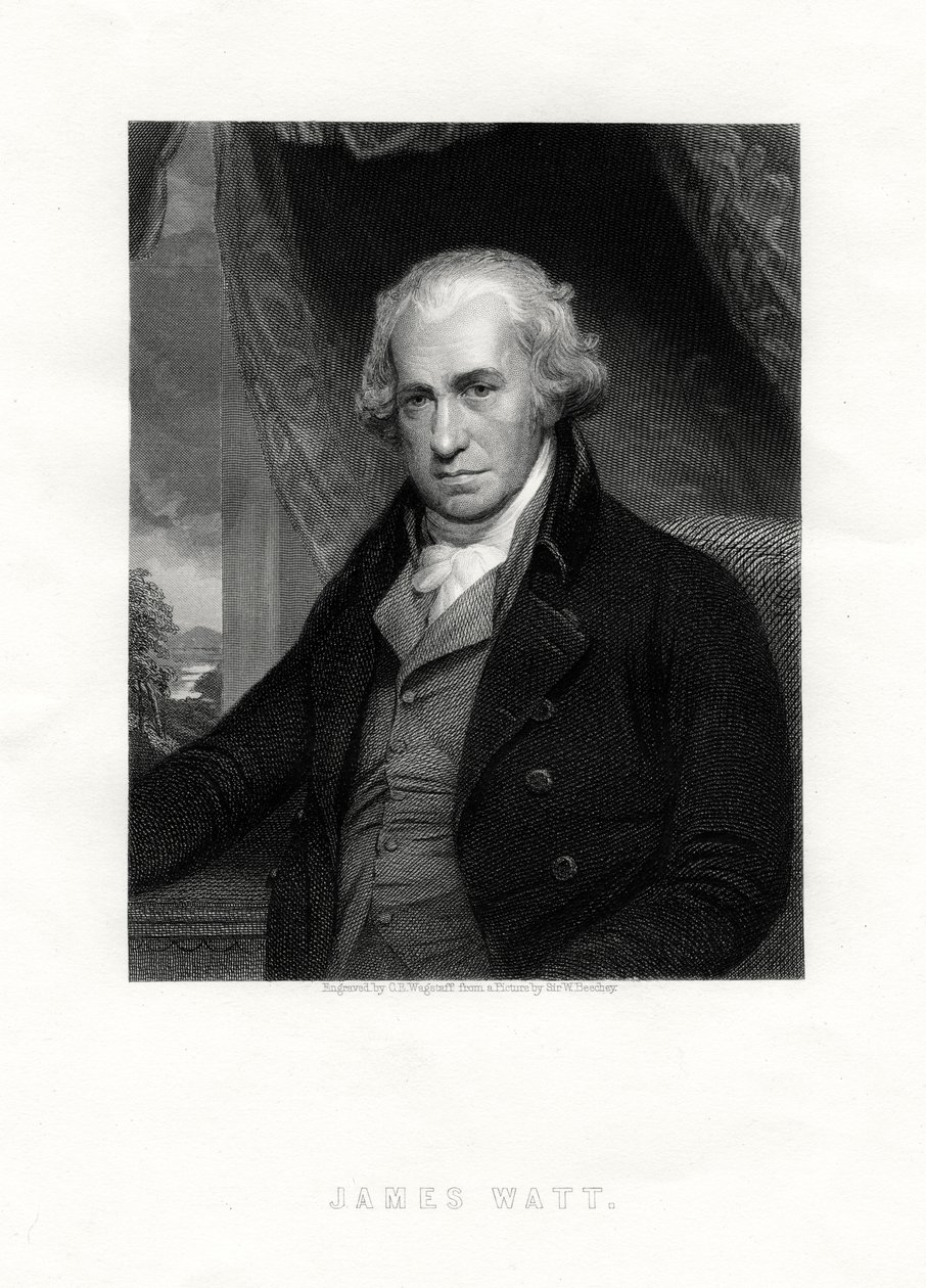 James Watt, inventore e ingegnere scozzese, XIX secolo da C. E. Wagstaff