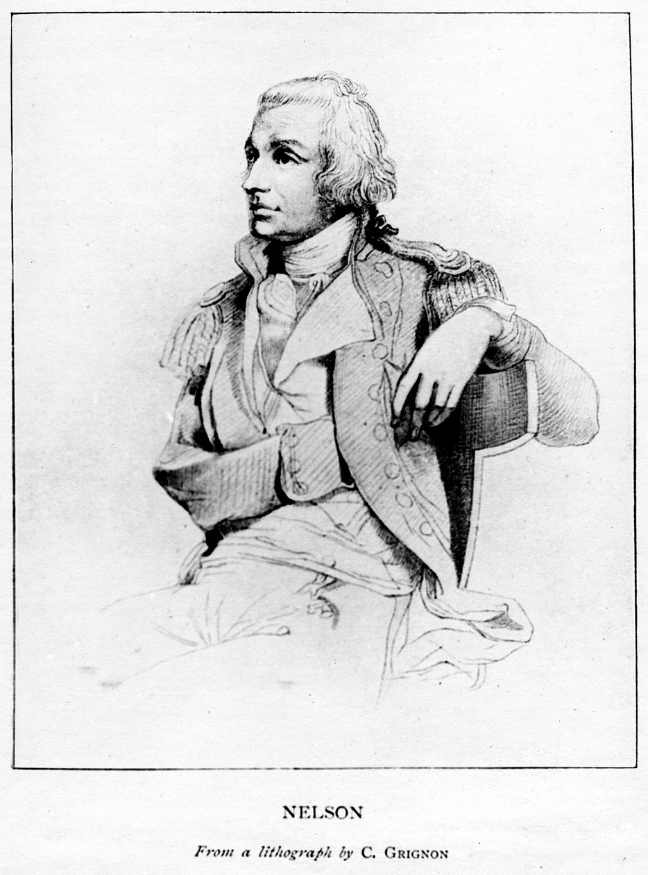 Horatio Nelson, 1° visconte Nelson, comandante navale inglese, XIX secolo da C. Grignon