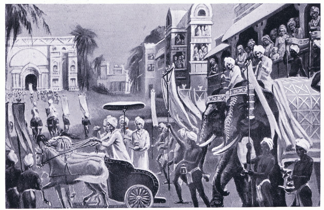 Prasenajit di Kosala (Oudh) in visita 520 a.C. da C. Hargrave Martin