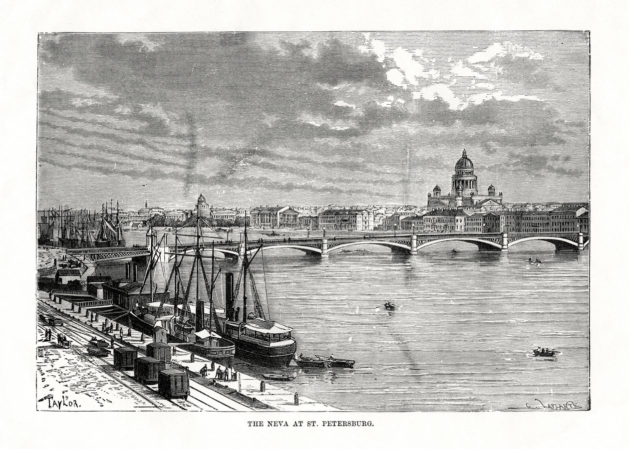 Il fiume Neva, San Pietroburgo da C. Laplante