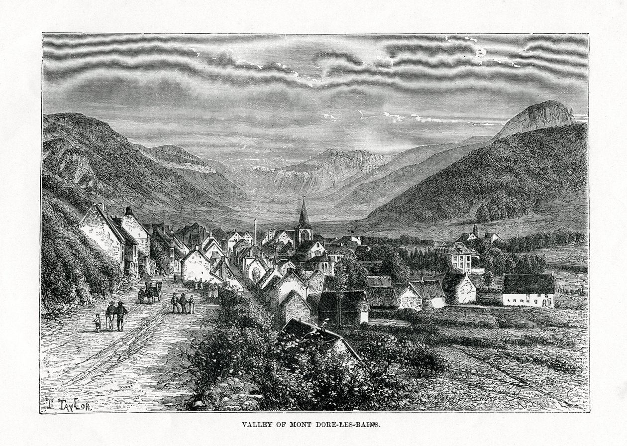La valle di Mont-Dore-les-Bains, Francia, XIX secolo da C. Laplante