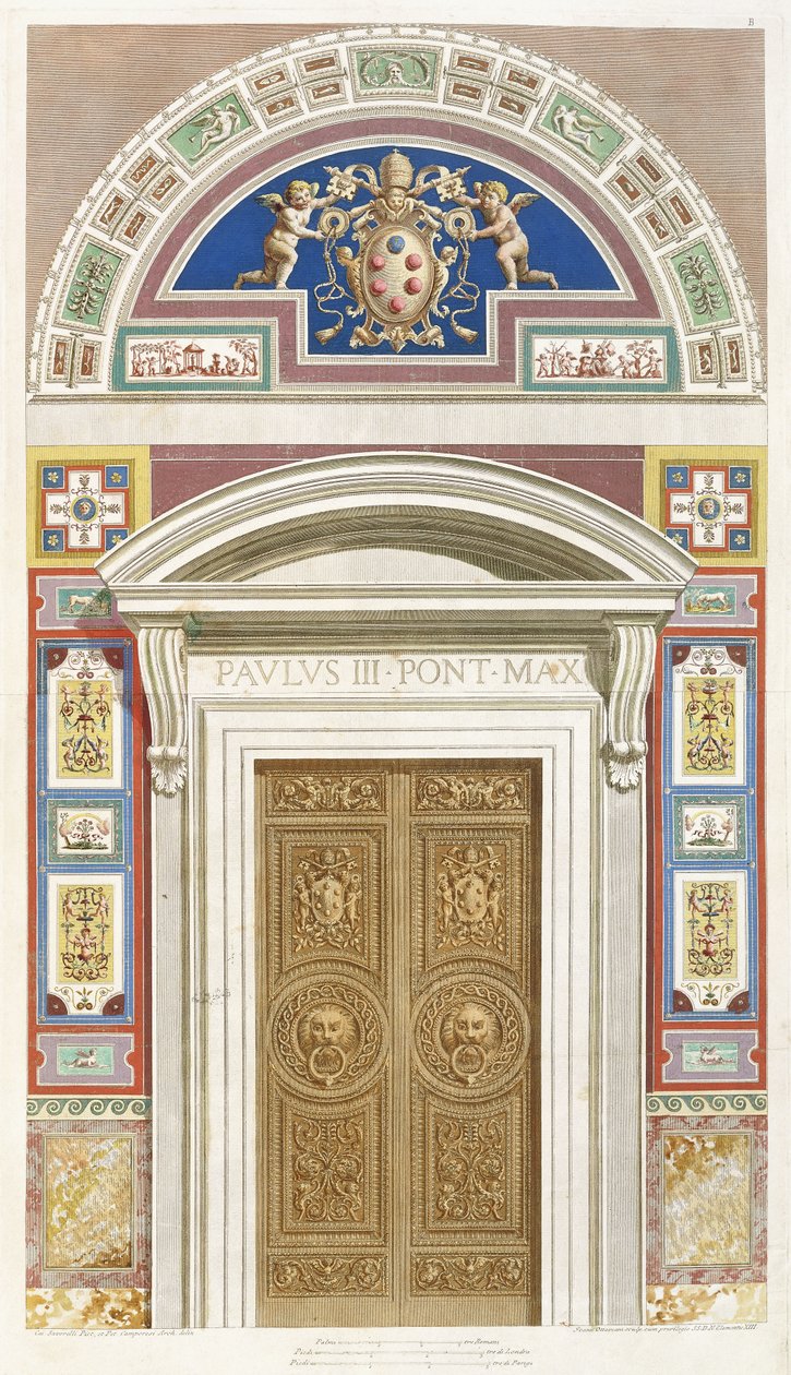 Portale della Loggia di Raffaello in Vaticano, 1772 da C. Savorelli