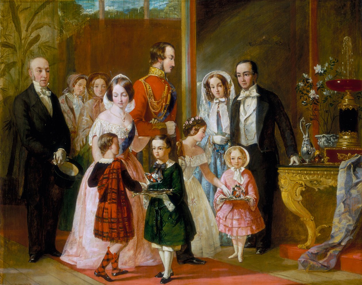 Thomas Younghusband e la sua famiglia incontrano la regina Vittoria e la sua famiglia al Crystal Palace da C Wells