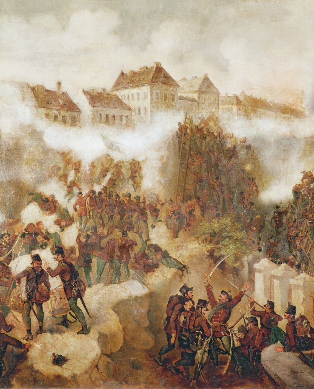 La riconquista della fortezza di Buda da parte degli insorti ungheresi il 21 maggio 1849 da C. Wemik