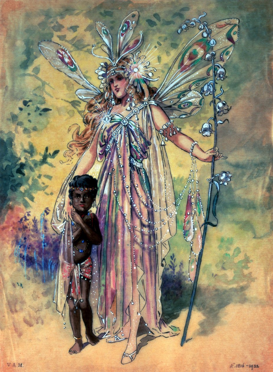 Titania, costume per Sogno di una notte di mezza estate, prodotto da R. Courtneidge al Princes Theatre, Manchester da C. Wilhelm