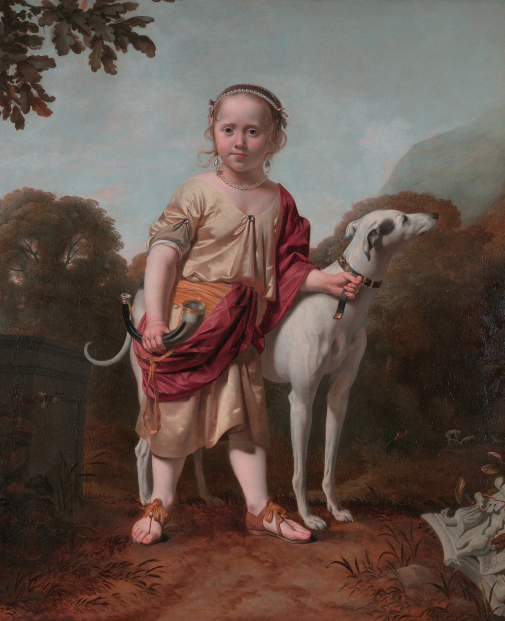 Ritratto di ragazza come cacciatrice, di Caesar van Everdingen da Caesar van Everdingen