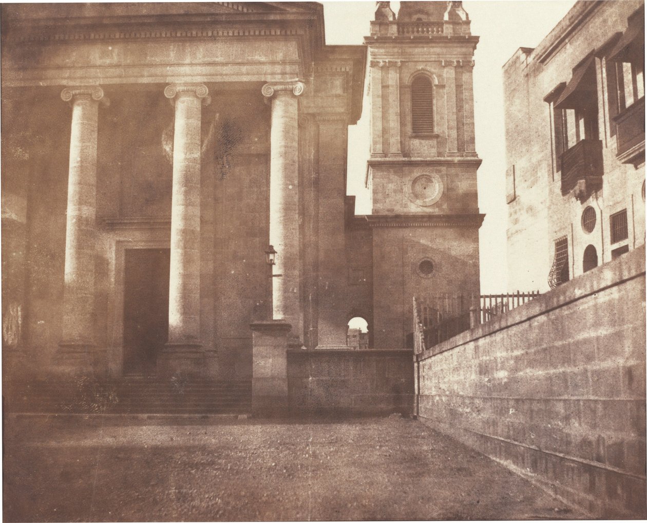 Cattedrale di San Paolo, La Valletta, Malta, con campanile, 1846 (foto) da Calvert Richard Jones