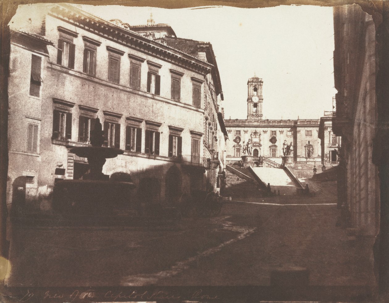 Vista delle scale del Campidoglio, Roma da Calvert Richard Jones