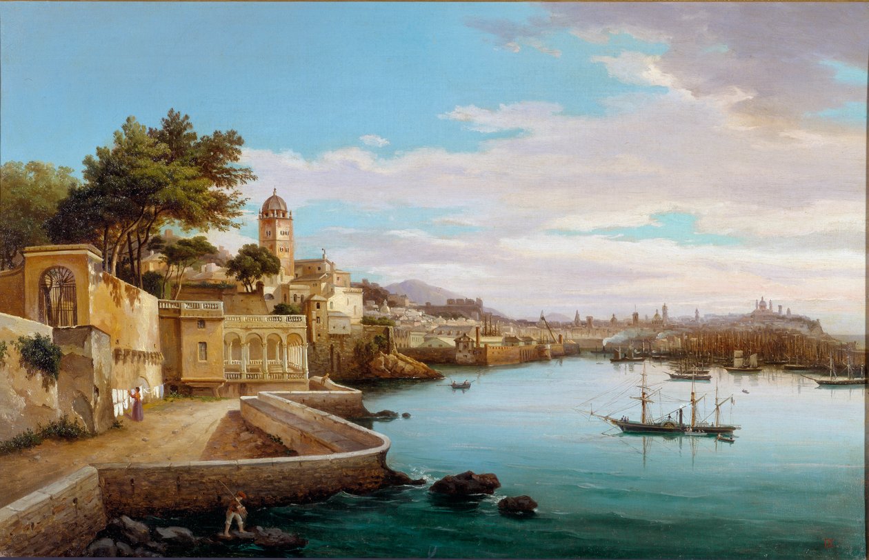 Veduta del porto di Genova da Cambiaso