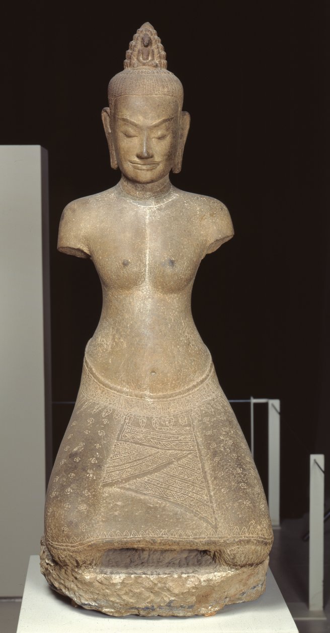 Statua di Jayarajadevi nelle vesti della divinità buddista Tara o Prajnaparamita da Cambodian School