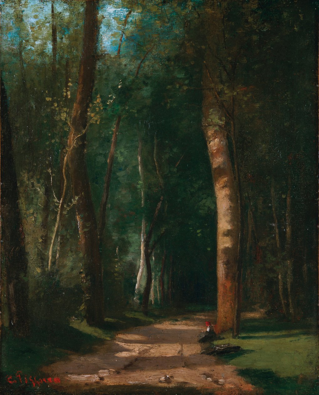 Viale in una foresta da Camille Jacob Pissarro