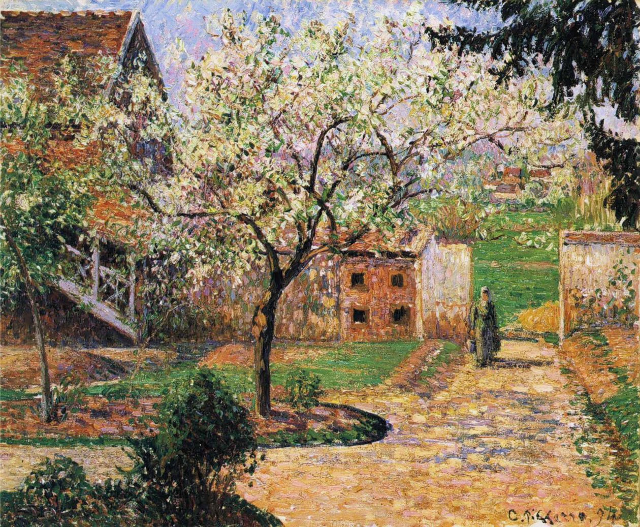 Susino in fiore, Eragny da Camille Jacob Pissarro