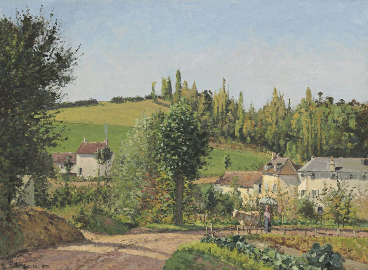 Borgo nei dintorni di Pontoise da Camille Jacob Pissarro