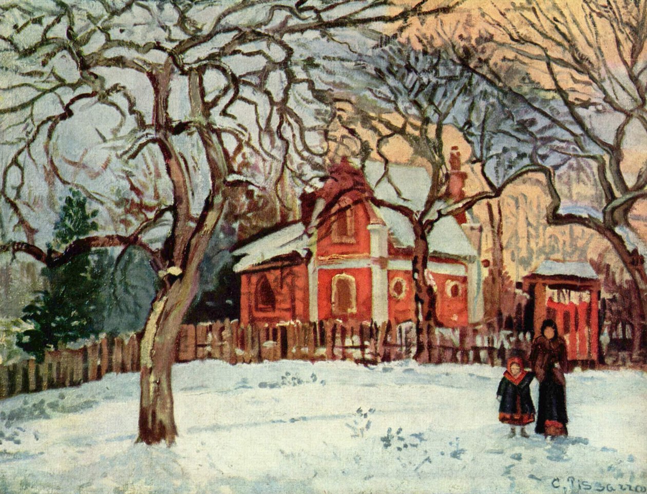 Alberi di castagno a Louveciennes da Camille Jacob Pissarro