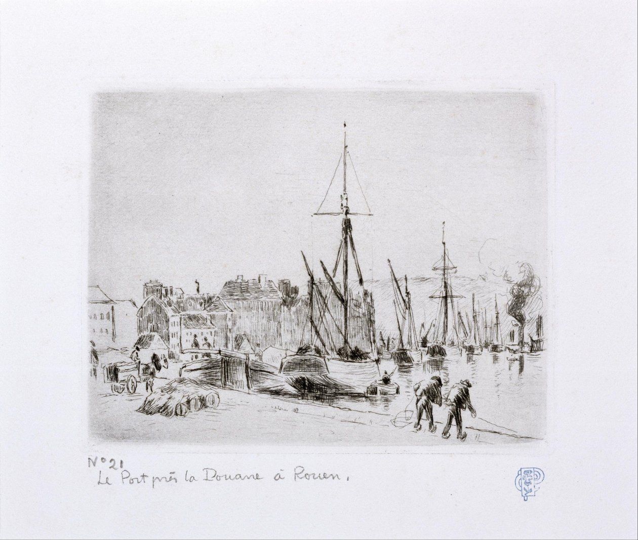 La Porta vicino alla Dogana a Rouen da Camille Jacob Pissarro