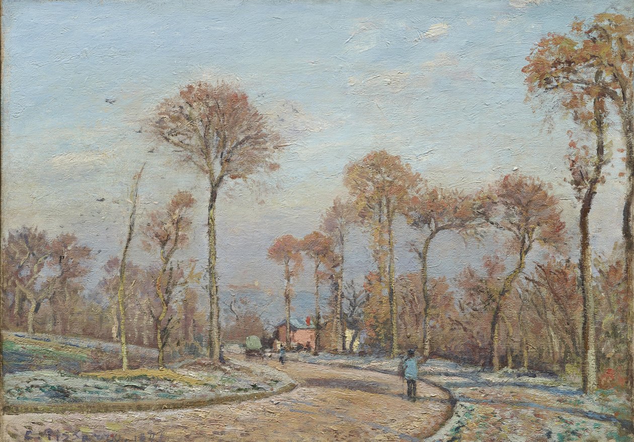 La strada di Versailles da Camille Jacob Pissarro