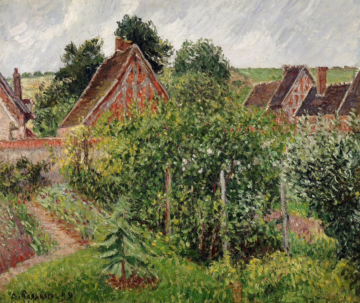 Paesaggio con tetti di cottage, 1899 da Camille Jacob Pissarro