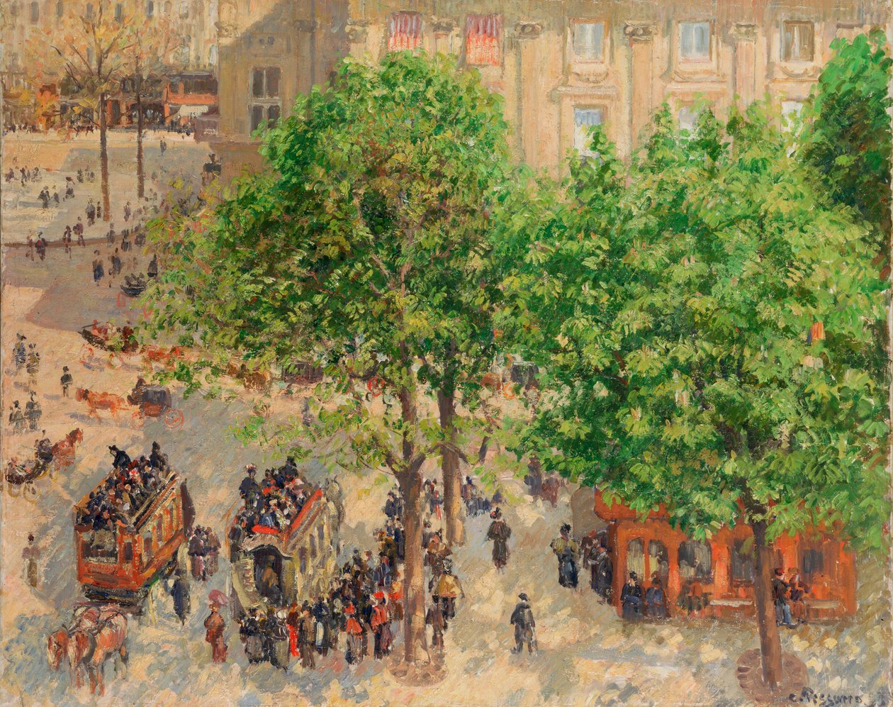 Place du Théâtre-Français, primavera da Camille Jacob Pissarro