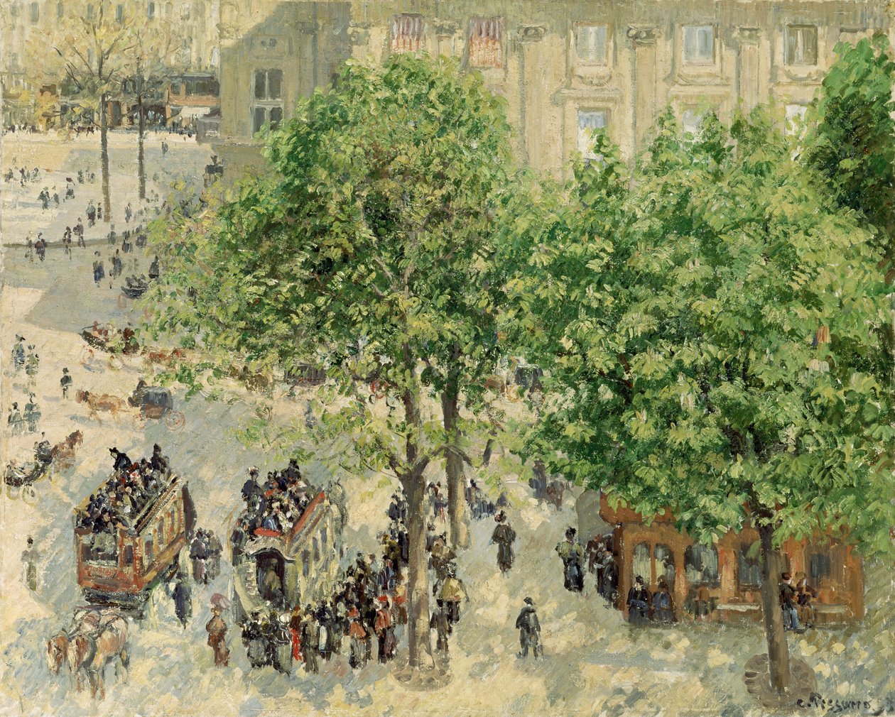 Place du Theatre-Francais, primavera, 1898 da Camille Jacob Pissarro