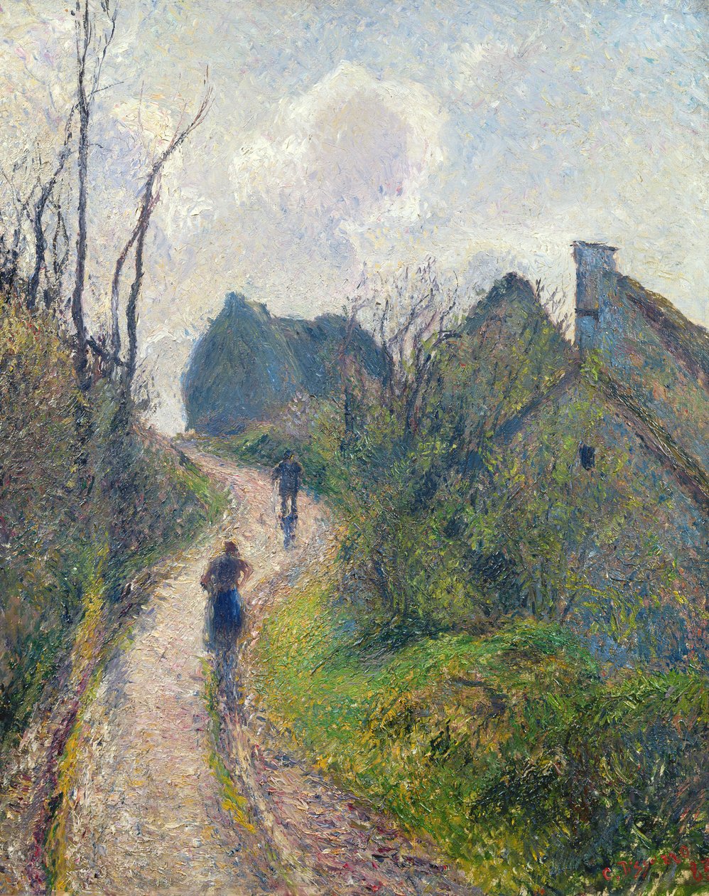 Strada che sale a Osny, 1883 da Camille Jacob Pissarro