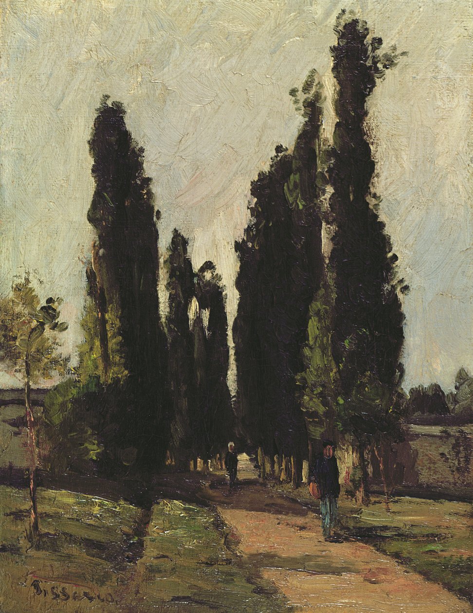 Strada per lo studio di Corot da Camille Jacob Pissarro