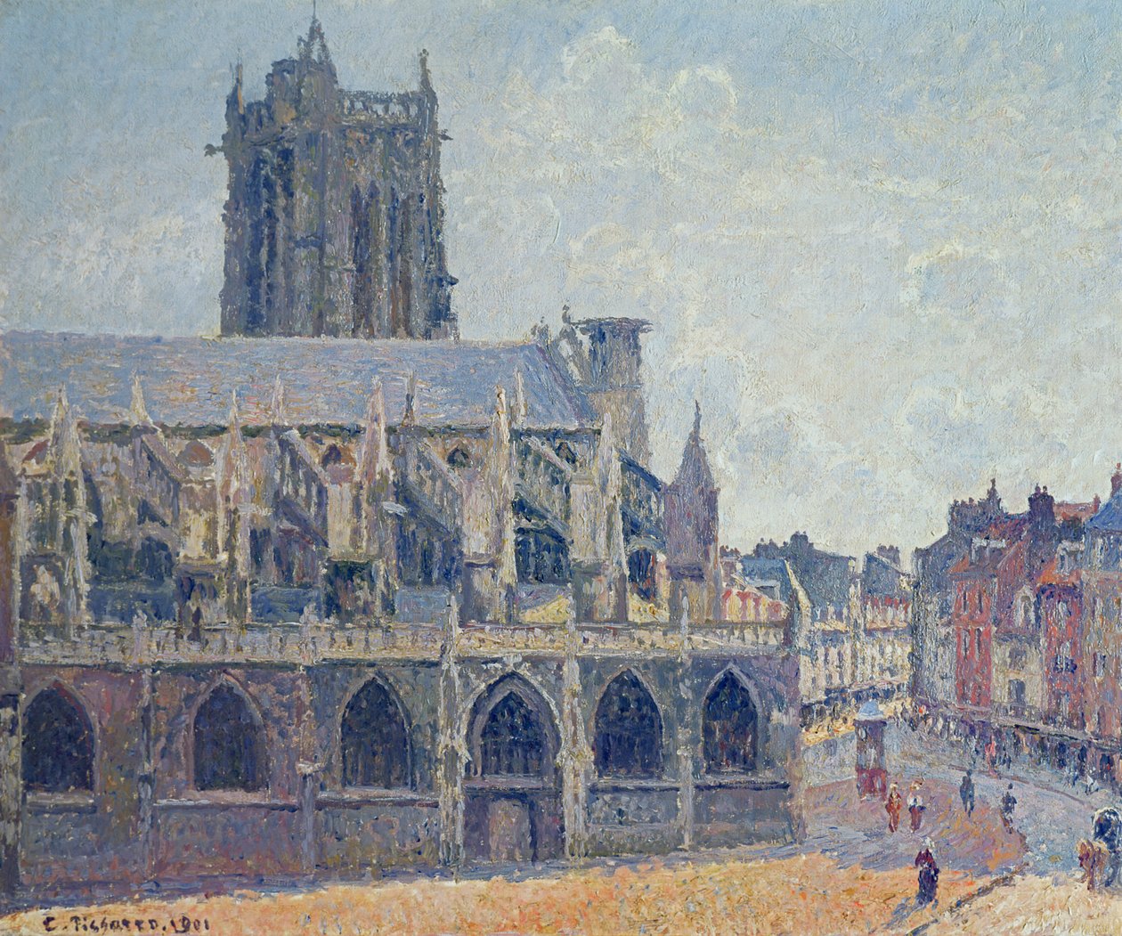 La Chiesa di San Giacomo a Dieppe da Camille Jacob Pissarro