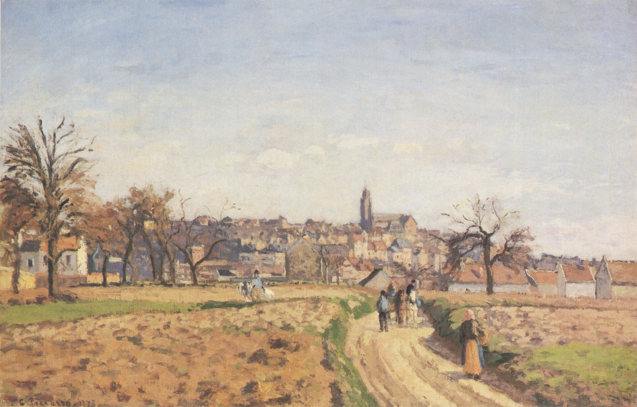 Vista di Pontoise da Camille Jacob Pissarro