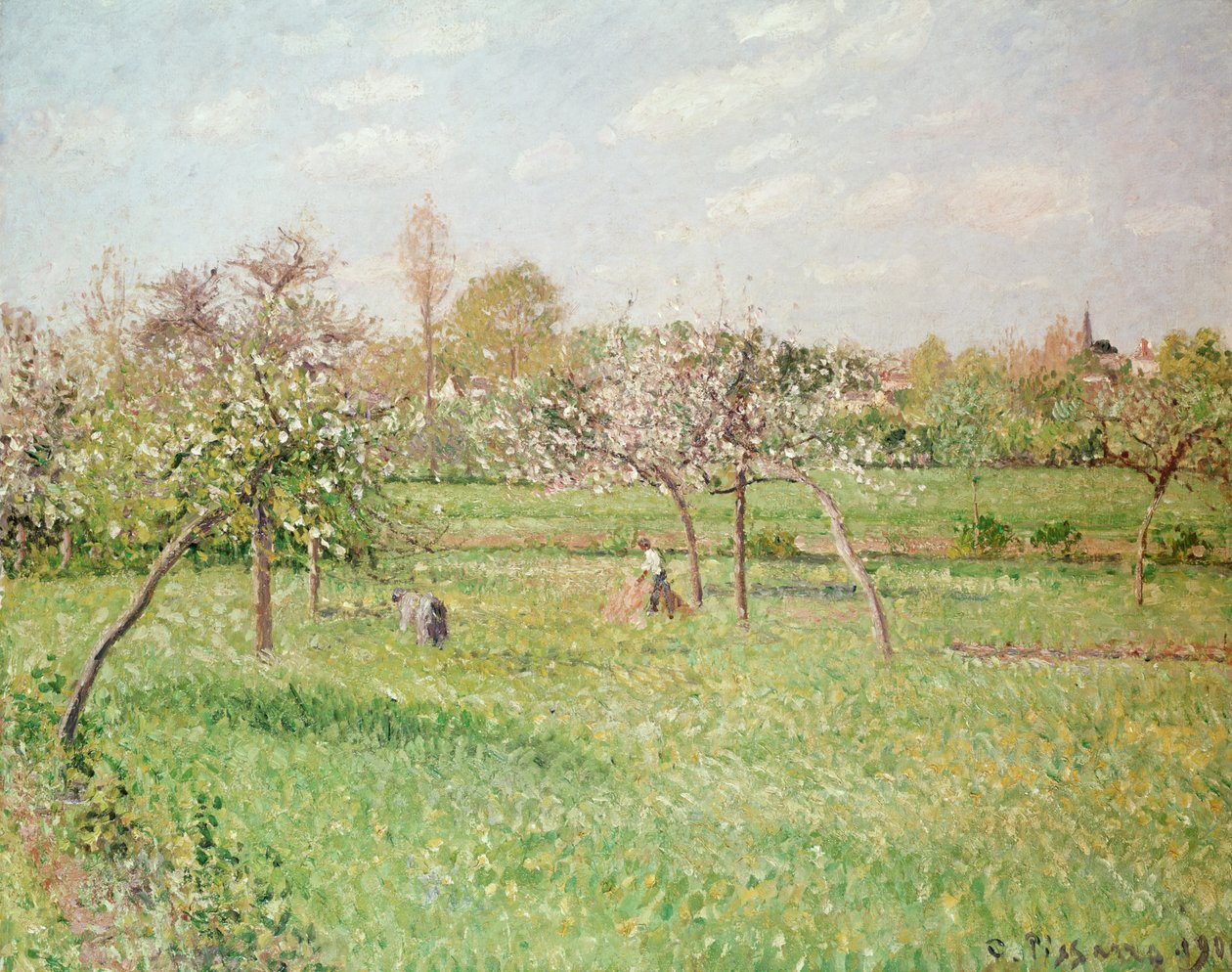Meli a Gragny, sole del pomeriggio, 1900 da Camille Jacob Pissarro